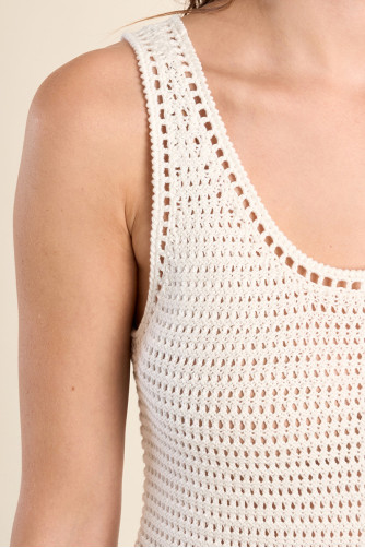 Débardeur en maille crochet