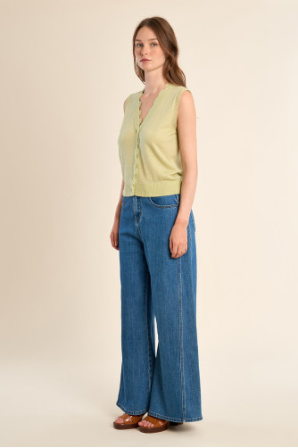 Gilet sans manches, col V