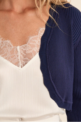 Boléro en maille basique