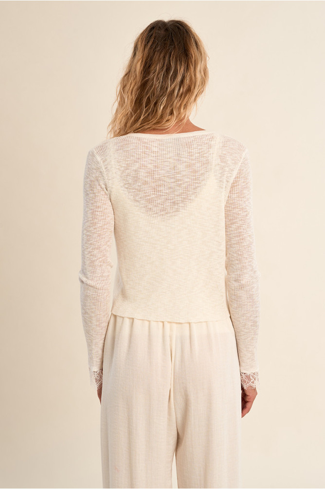 Gilet en maille nouable