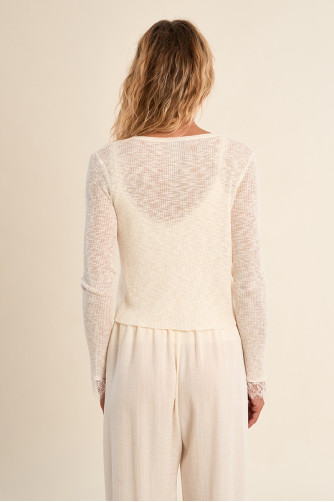 Gilet en maille nouable