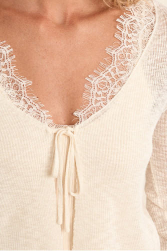 Gilet en maille nouable