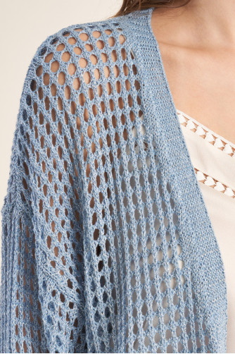 Gilet en maille irisé et semi-transparence