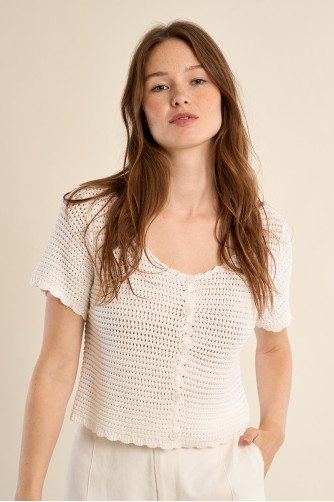 Gilet en maille crochet