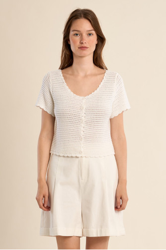 Gilet en maille crochet