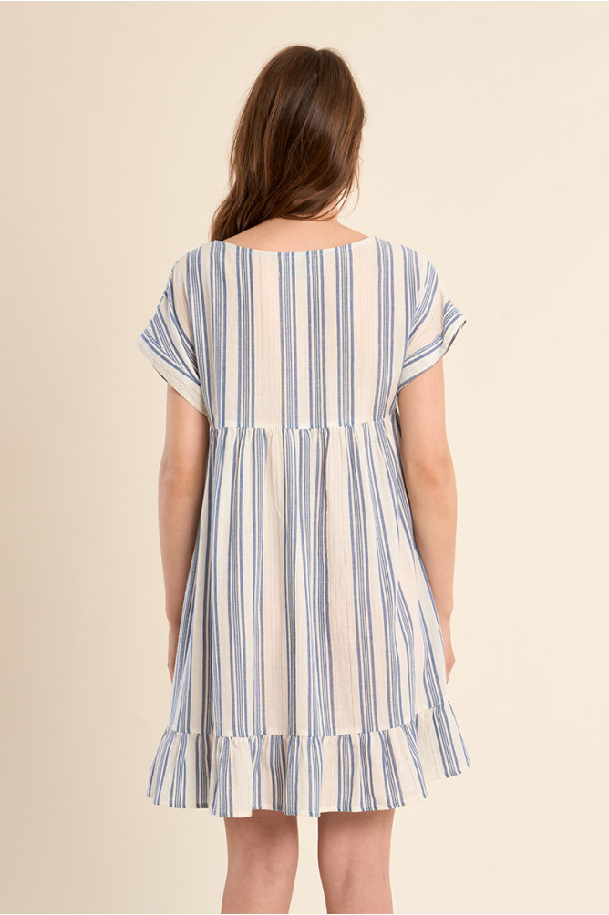 Cotton dress, striped