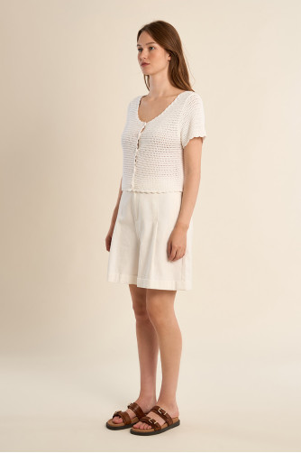 Crochet knit cardigan