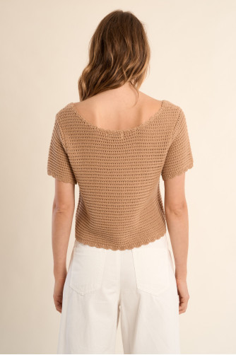 Gilet en maille crochet