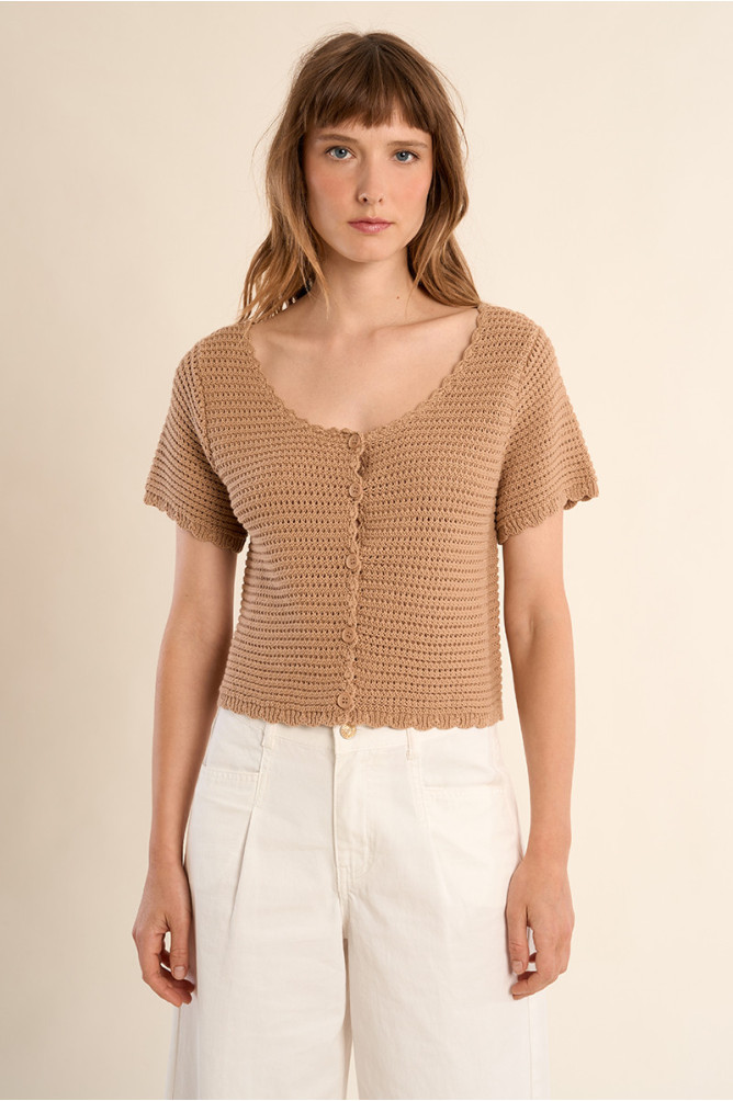 Gilet en maille crochet