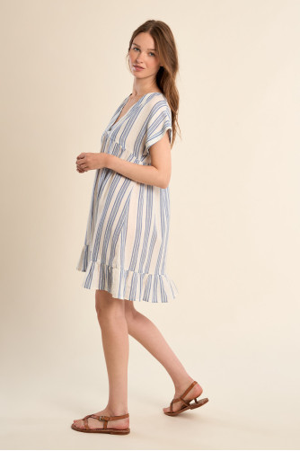 Cotton dress, striped