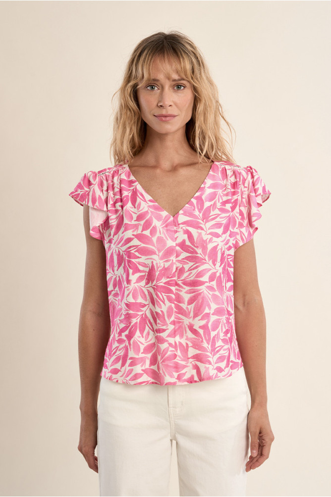 Lightweight top with floral print