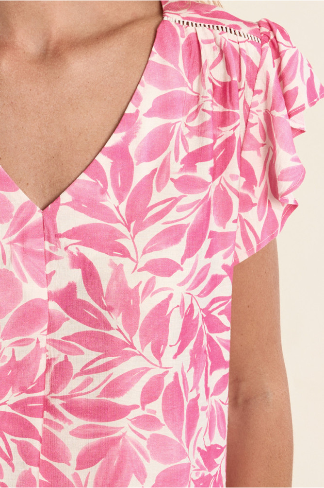 Lightweight top with floral print