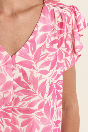 Lightweight top with floral print