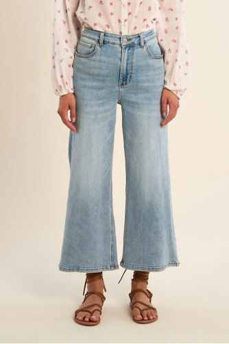 Denim large, coupe crop