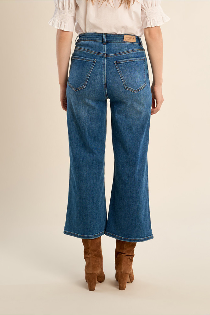 Denim large, coupe crop