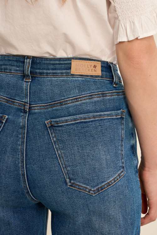 Denim large, coupe crop