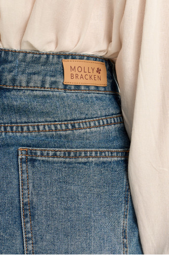 Jean barrel, taille haute