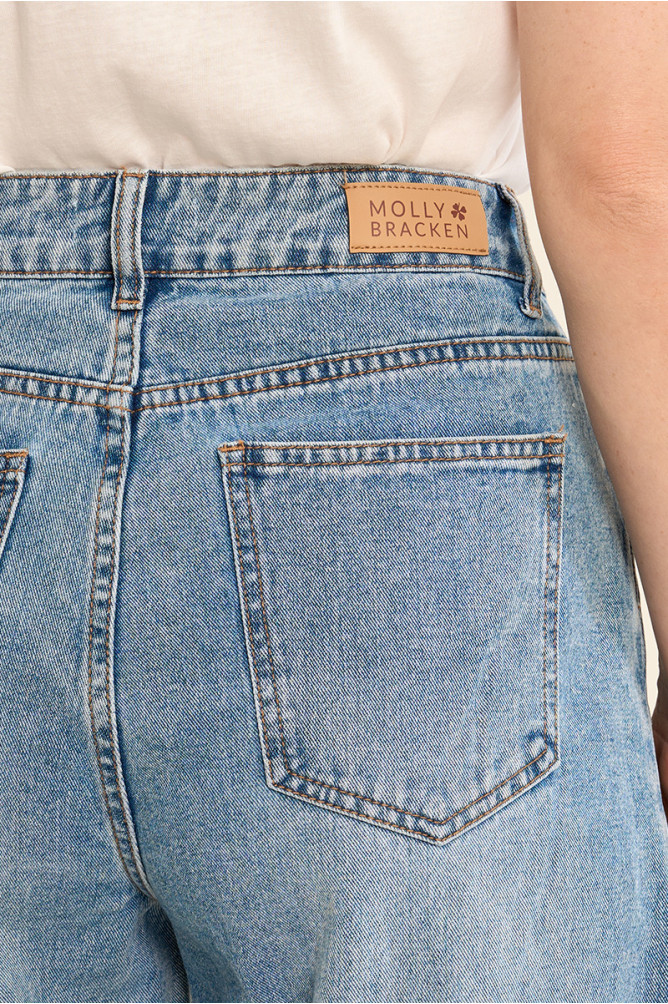 Jean barrel, taille haute