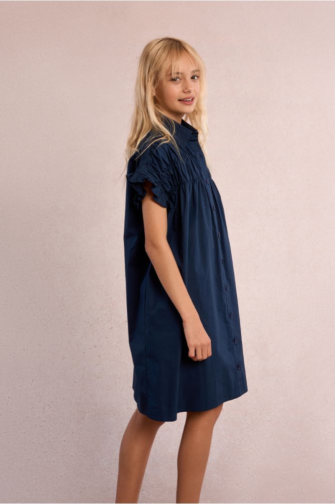 Robe chemise à smocks
