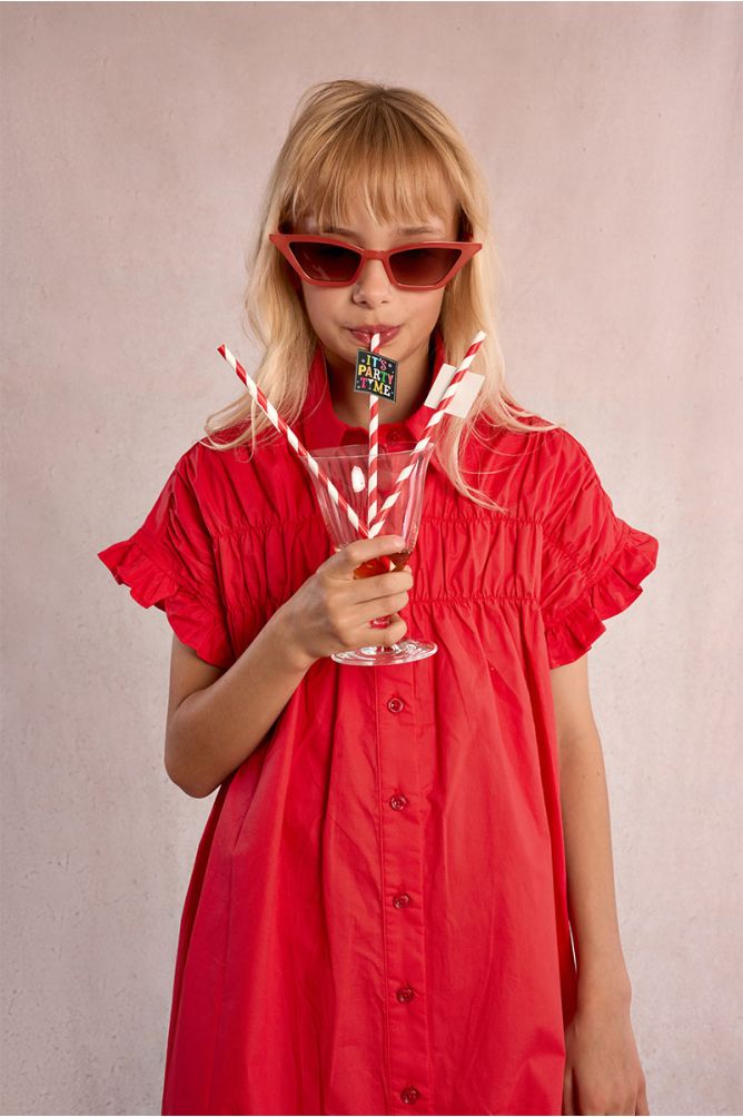 Robe chemise à smocks