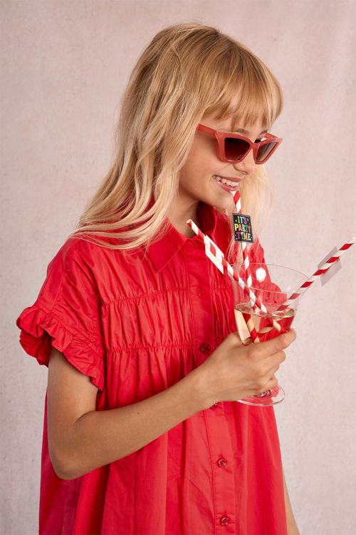 Robe chemise à smocks