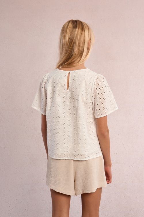 Top en broderie anglaise