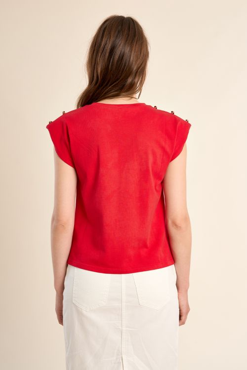 T-shirt à épaulettes