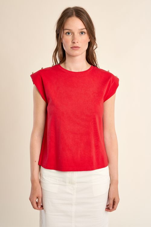 T-shirt à épaulettes