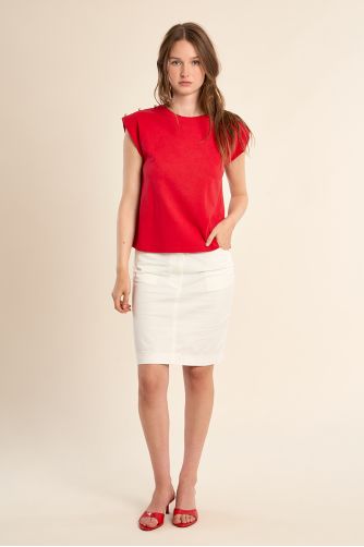 T-shirt à épaulettes