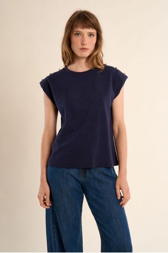 T-shirt à épaulettes