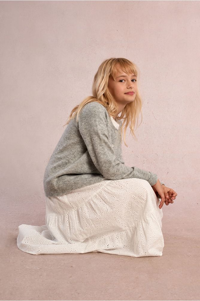 Jupe longue en broderie