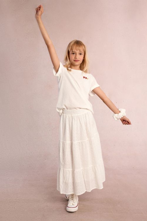 Long embroidered skirt
