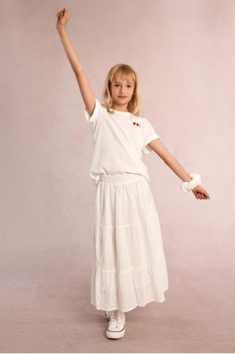 Long embroidered skirt