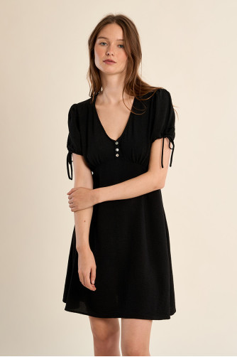 Robe courte avec manches nouables