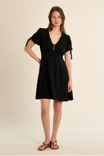 Robe courte avec manches nouables