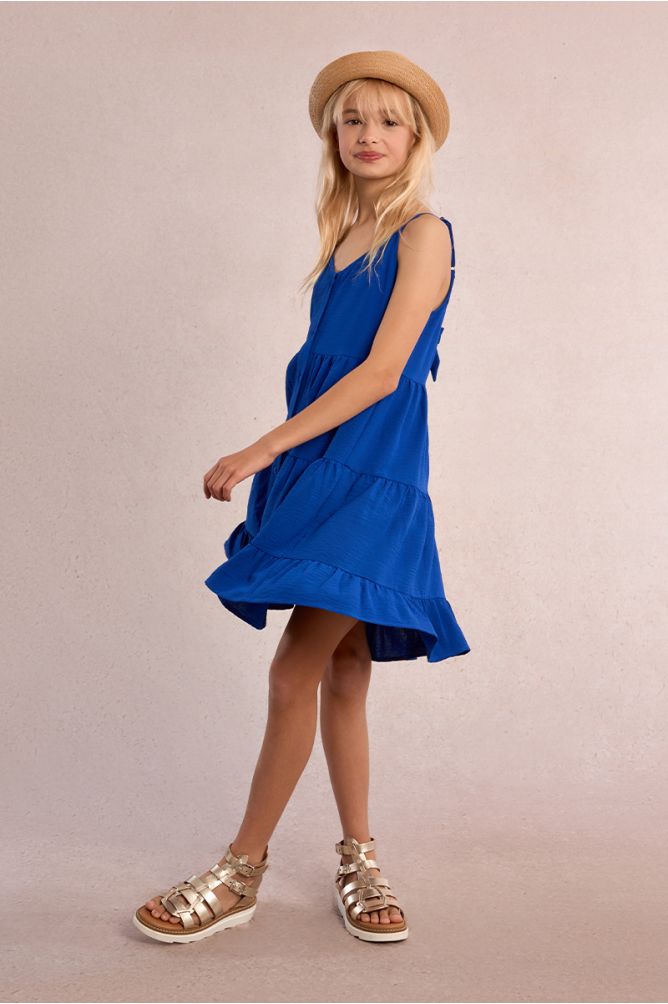 Robe courte à volants