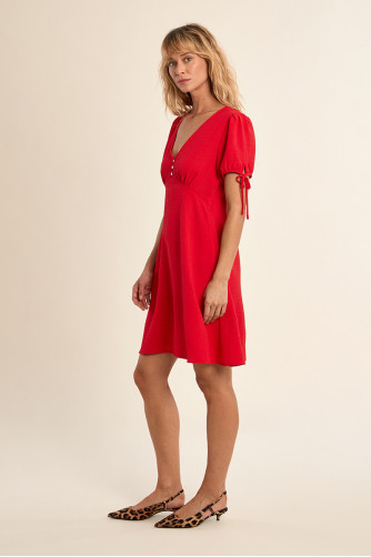 Robe courte avec manches nouables