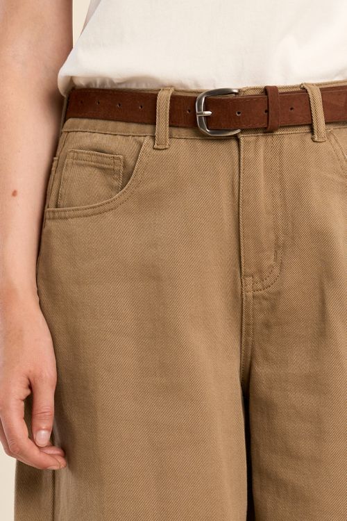 Denim cropped pants, oversized