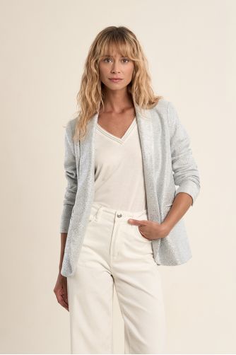 Blazer droit, irisé