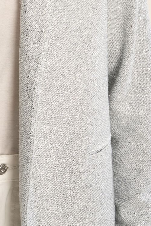 Blazer de mujer de manga larga, en tejido brillante.