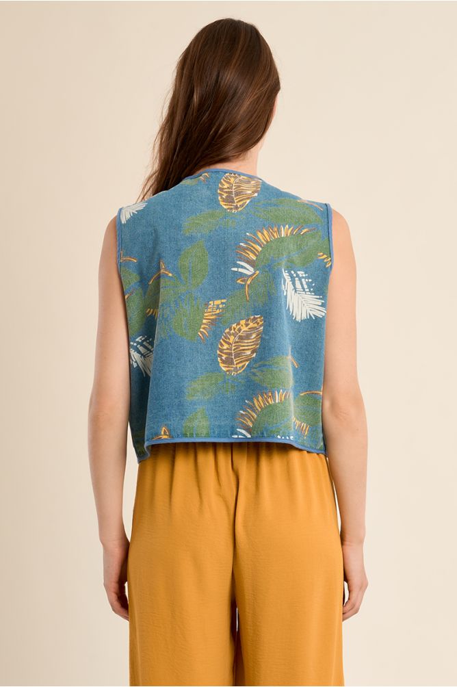 Quilted bolero, printed