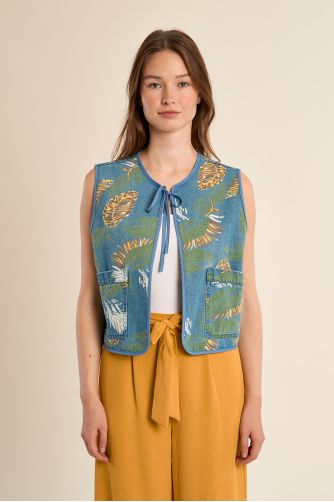 Quilted bolero, printed