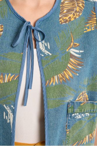 Quilted bolero, printed