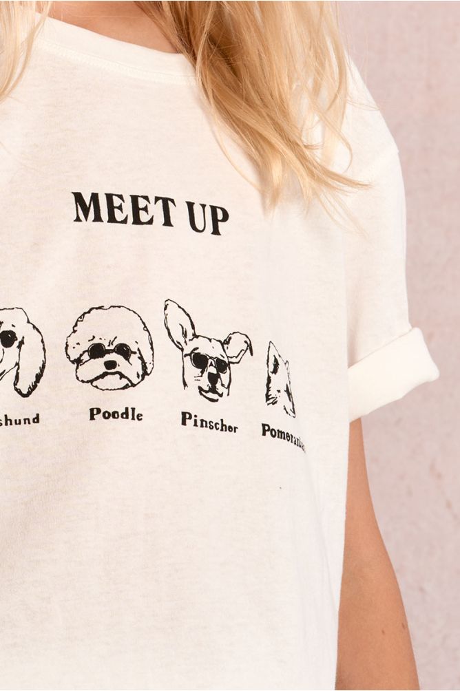 Dog print T-shirt