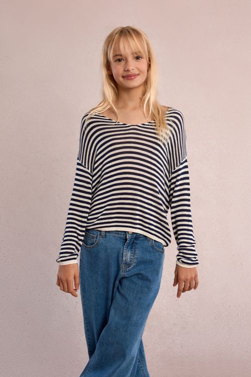 Striped knit sweater