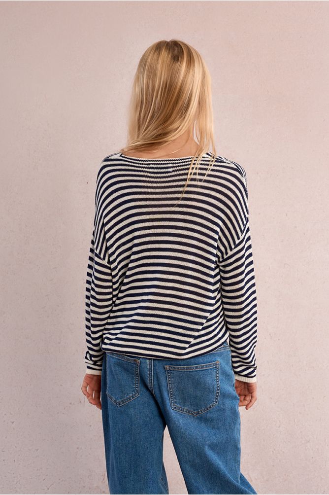 Striped knit sweater