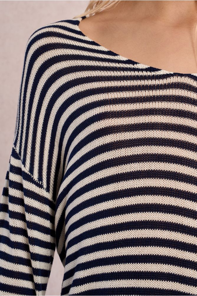 Striped knit sweater