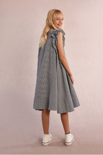 Gingham shirt dress