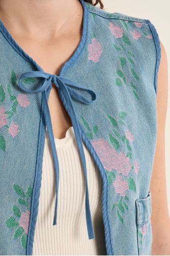 Quilted bolero, printed