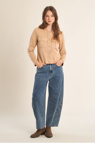 Veste courte en suédine